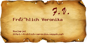 Fröhlich Veronika névjegykártya